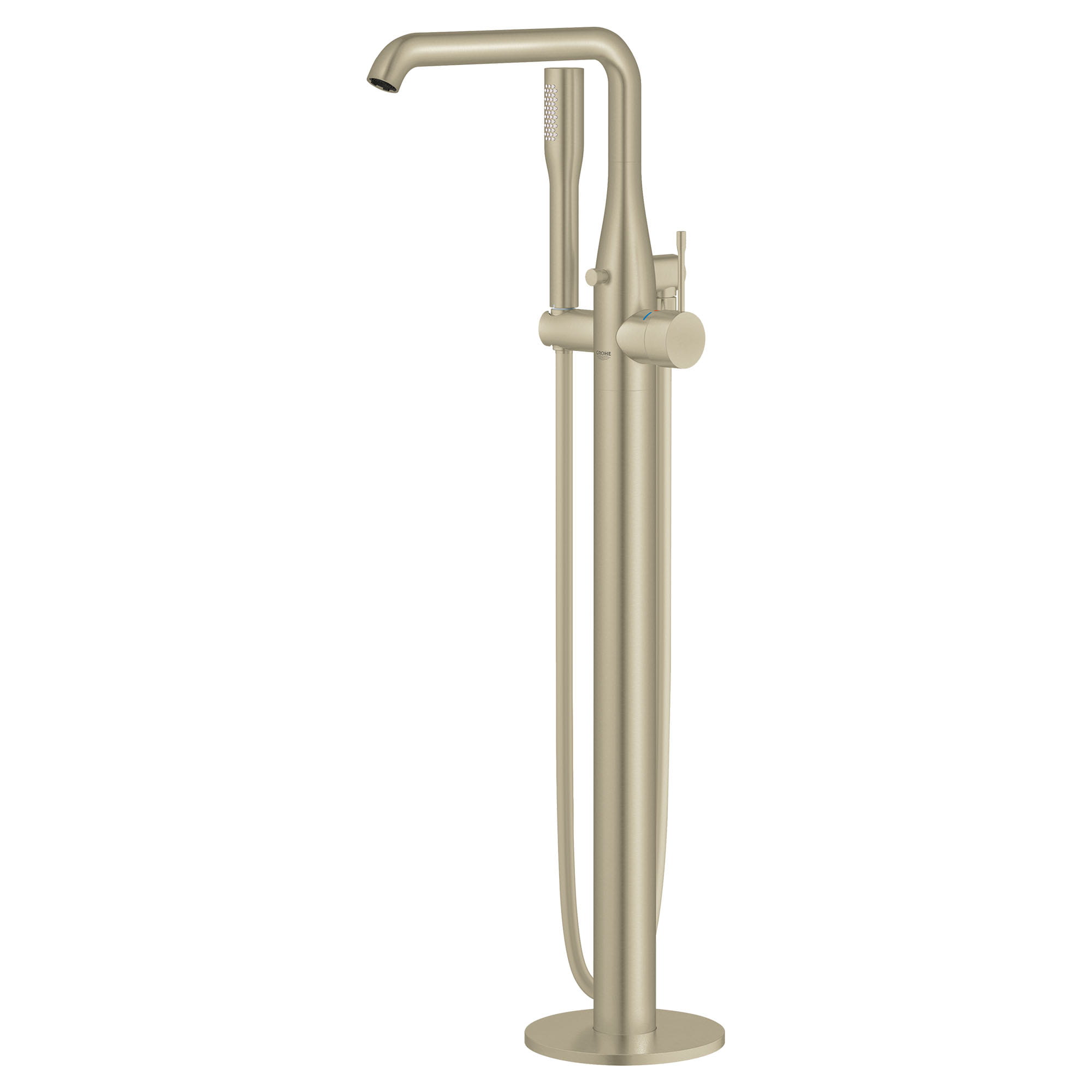 Single Handle Freestanding Tub Faucet with 175 GPM Hand Shower GROHE BRUSHED NICKEL